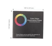 DIKACA Tarjeta de Prueba Visual para Daltonismo Encuadernado Examen Deficiencia Color para Conductores Versión Inglesa Fácil Uso