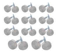DIKACA Tornillos de Fijación para Espejos 30 Juegos 16 Mm Acero Inoxidable 304 Cepillado Tapas Decorativas para Herrajes de Muebles Publicidad y Señalización Baño Cocina