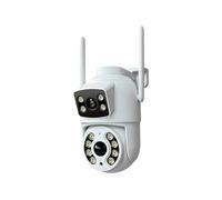 DIKAMAN Cámaras de Seguridad, HD Wireless Network Pan-Tilt Camera Outdoor 6MP Dual Screen AI Automatic Tracking Audio and Video Surveillance(6MP CAM 64G Card)