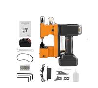 DIKAMAN máquina flejadora, Máquina de Coser, máquina de Embalaje Industrial eléctrica con batería de Litio de 2200 MAh, máquina de Coser portátil Herramientas para Bandas para envases de plástico