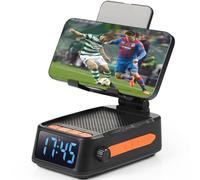 DiKaou Regalos para hombres y mujeres, soporte de teléfono con altavoz Bluetooth con reloj, cumpleaños único para él, papá, marido, niño, mamá, dispositivo genial para hombre, soporte para teléfono