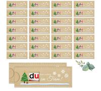 DIKARIYA 30 bombones de Navidad con texto en alemán "Du Bist Wichtig im Team" Geschenke Hülle Filz Verpackung Nicholaus Chocolaoriegel Geschenkbox Beste Team Geschenke Mitarbeiter Geschenk, ohne