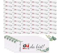 DIKARIYA 60 cajas de regalo de chocolate con texto en alemán "Schön Dass Du Da Bist Chocolate", para regalos, confirmación, boda, comunión, cumpleaños, sin chocolate