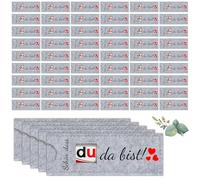 DIKARIYA Caja de regalo de 60 unidades con texto en inglés "Schön Dass Du Da Bist Chocolate" Chocolate Christmas Chocolate Chocolate Box für Gastgeschenke Konfirmation Geburtstag ohne Chocolate