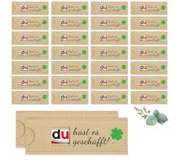 DIKARIYA Regalo de graduación de 30 unidades, con texto en alemán "Du hast es geschafft ", caja de regalo, caja de regalo, embalaje de chocolate para graduación, graduación, estudio, examen