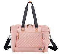 Dikaslon Bolso cambiador para bebé, bolsos de pañales tamaño grande mamá y papá, bolso de mano elegante para viaje con porta chupete y cambiador, Rosa