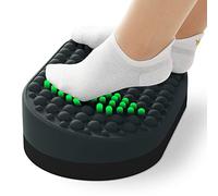 Dikdoc Reposapiés para debajo del escritorio en el trabajo, taburete de oficina en casa, masajeador otomano para aliviar la fascitis plantar, reposapiés de silicona suave, juguete antifatiga (gris)