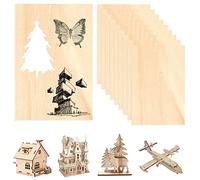 DIKEBAO 10 Hojas Tabla Madera Balsa 300×200×2mm Láminas de Tilo Tabla Madera de Tilo Lamina Madera 2mm Madera Balsa Cricut Natural Sin Terminar para la Cortadora Laser Pintura Manualidades Maquetas