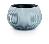 DIKEL Macetero Ø 20 cm, altura 16 cm | Sobremaceta con aspecto de hormigón de plástico duradero, resistente a la intemperie y a los rayos UV | Macetas para una elegante decoración de jardín e interior