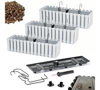 DIKEL Macetero Barandilla Decorativo para Balcón - Caja de Plástico + Arcilla Expandida 3l - 180x580x165mm - Blanco