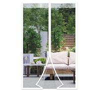 DIKER Cortina Magnetica Cortina Mosquitera para Puertas Cortina Antimosquitos Magnetica para puerta de balcón sala de estar puerta de patio(Blanco, 90 * 230cm)