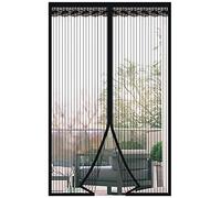 DIKER Cortina Magnetica Mosquitera para Puertas y Balcones (Negro, 120 x 210cm)