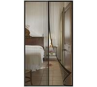 DIKER Mosquitera Cortina Puerta Magnetica Imantada Exterior Corredera, Antimosquitos con Imanes, Tela Mosquiteras de Ventanas para Puertas del Balcón, Magnético Automático(90x210cm,negro)