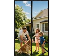 DIKER Mosquitera Puerta Magnetica 100x220cm, Cortina Antimoscas de Malla Antimosquitos con Iman, Mosquiteras Puertas Magnética, Malla Anti Insectos para Puerta Corredera Negro