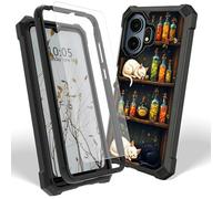 Dikoer Funda para TCL NxtPaper 70 Pro 5G con protector de pantalla, policarbonato duro de doble capa resistente y silicona a prueba de golpes para mujeres y hombres, botella de libro de gato