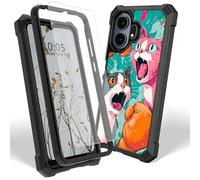 Dikoer Funda para TCL NxtPaper 70 Pro 5G con protector de pantalla, policarbonato duro de doble capa resistente y silicona a prueba de golpes para mujeres y hombres, gato puño