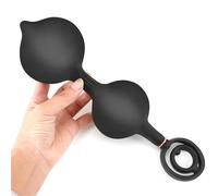 Dilatador anal inflable gigante, dos bolas de acero, función masaje prostático, especial para gays y lesbianas, plug anal de bola anal, juguete sexual vaginal y anal con doble estimulación.