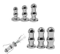 Dilatador de acero inoxidable, juego de tapón de pene hueco, masturbación erótica uretral, tapón de pene, dilatador uretral, estimula la eyaculación, dilatador uretral masculino, juguete sexual(10+11m