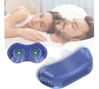Dilatador nasal antirronquidos, doble ventilador turbo dispositivo eléctrico antirronquidos silicona relax lavable, alta eficiencia aire dentro y fuera, cómodo de llevar