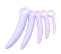 Dilatador para mujer con 5 vibradores vaginales de silicona, juguete sexual para mujer de extrema dureza, tapón anal, dilatador uretral, juguete sexual individual para mujer (Morado)