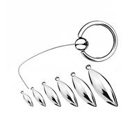 Dilatador uretral de acero inoxidable, dilatador de estimulación de uretra con anillo para glande, tapón para pene, sondas masturbadoras para hombres, cetro príncipe, masajeador de próstata(S-6mm)
