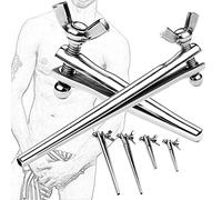 Dilatador uretral de acero inoxidable Dilatadores Tapón de pene Ensanchador uretral de metal SM Estiramiento de uretra Prince Scepter Catéter Juguete sexual(Kurz-ø6mm)