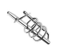 Dilatador uretral hueco de acero inoxidable, tapón para pene con 4 anillos, catéter dilatador uretral, tapón uretral, estimulación uretral, masturbación, juguetes sexuales para hombres
