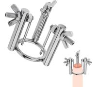 Dilatador uretral para hombres, juguete sexual con tapón para pene, juguete uretral SM ajustable de 2 varillas, herramienta sexual SM con camilla ajustable de acero inoxidable para hombres