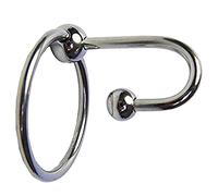 Dilatadores uretrales con anillos para el pene de acero inoxidable - Anillo para el glande del pene Anillos para el pene Anillos de metal con anillo dilatador para el pene(35mm ring)