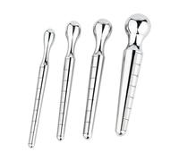 Dilatadores uretrales de acero inoxidable Tapón de pene de metal Dilatador uretral Catéter Estimulación uretral Sondas uretrales Masturbación del pene Masaje Juguetes sexuales para hombres(L)