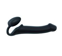 Dildo clásico sin vibración - doble estimulación para parejas - silicona de calidad con forma ergonómica - sin correas - uso sin manos y memoria de forma adaptable - Strap-On-Me (Negro, XL)