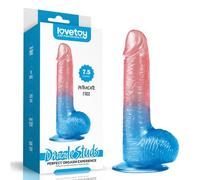 Dildo Dazzle Studs 19 cm rosa y azul