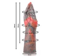 Dildo Demoníaco Lilith Epic S: Placer Infinito para tus Fantasías Secretas, Talla 21 cm x 5 cm, Poids 0.302 Kg, Colores Rojo