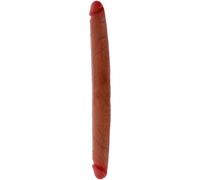 Dildo doble realista de silicona - 40 cm x 4 cm ø - con prepucio móvil