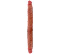 Dildo doble realista de silicona - 46 cm x 4,5 cm ø - con prepucio móvil