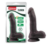 Dildo dual density Fashion Dude 20,5 cm - Marrón 2