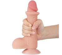 Dildo Dual Layer piel deslizante 19,5 cm