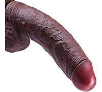 Dildo gigante realista de 27,5 cm, dildo grueso de silicona, con potente ventosa, pene XXXL, negro largo para juegos de punto G y anales, juguete adulto para parejas