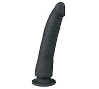 Easytoys - Dildo silicona negro con ventosa (21 cm)