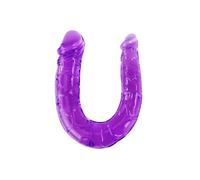 Dildo realistico doble flexible - Couleur: Púrpura, Rayon: Couple
