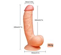 Dildo, vibrador 22cm * 5cm, doble rotación de silicona líquida de 360 °, un regalo sorpresa de masaje (sexual) para despedidas de soltero.