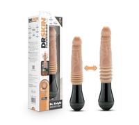 Dildos clásicos marca Blush DR. SKIN SILICONE DR. KNIGHT THRUSTING GYRATING VIBRATING DILDO BEIGE