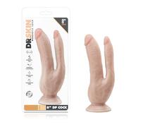 Dr. Skin 8 - Doble Dildo con Ventosa (Natural)