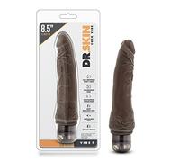 Dildos clásicos marca blush novelitis DR. SKIN COCK VIBE 7INCH CHOCOLATE