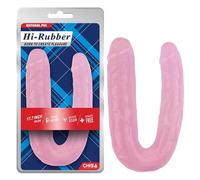 Dildos clásicos marca Chisa Novelties Dildo Doppio Hi-Rubber Pink