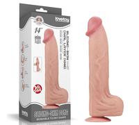 Dildos clásicos marca LoveToy 14'' KING SIZED SLIDING SKIN DUAL LAYER DONG