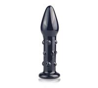 Dildos clásicos marca LoveToy 5.5" Glass Romance Black
