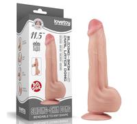 Dildos clásicos marca LoveToy Dildo 11.5 King Sized Sliding Skin Dual Layer