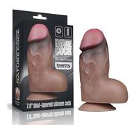 Dildos clásicos marca LoveToy Lovetoy Dual Layered Platinum Silicone 7