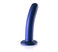 Dildos clásicos marca OUCH! Dildo vaginale con ventosa Smooth G-Spot Dildo 6'' / 14,5 cm Metallic Blue